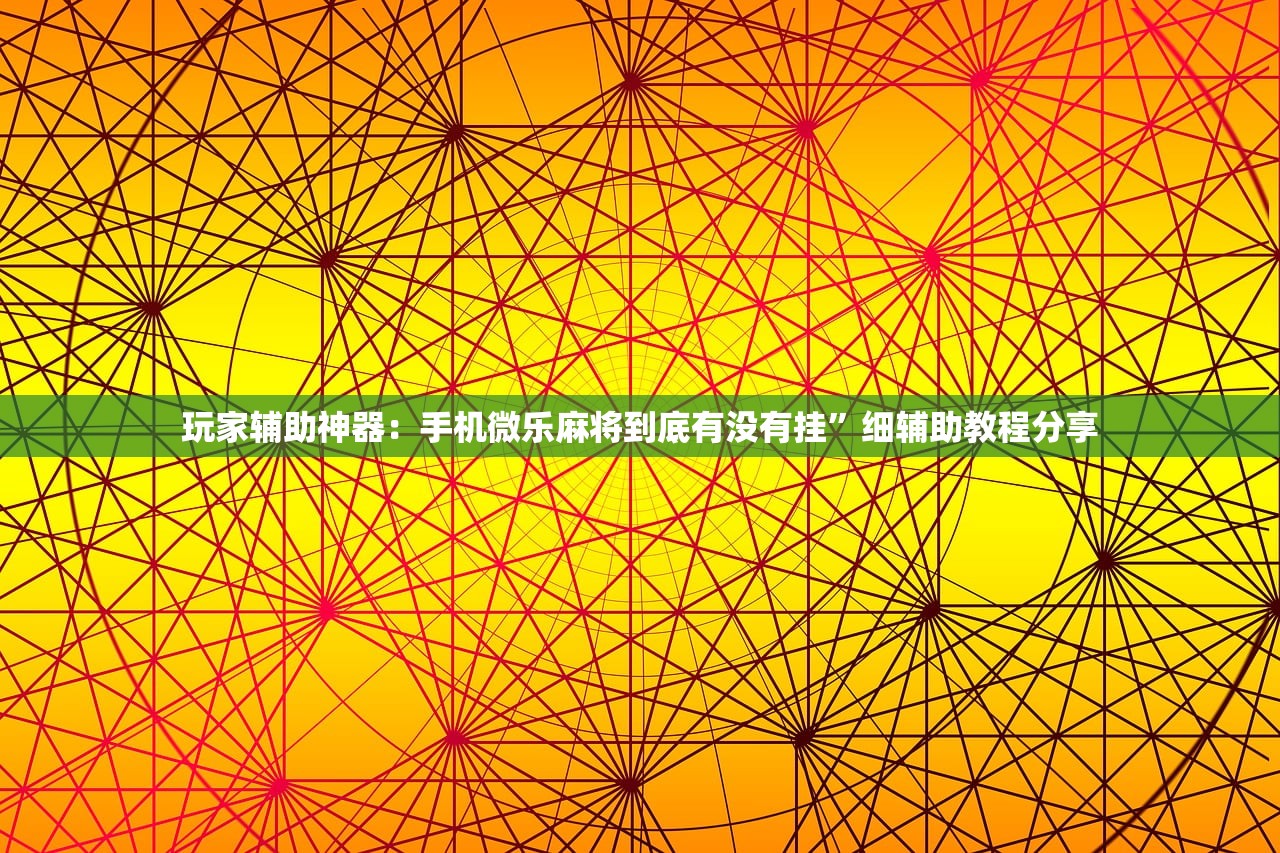玩家辅助神器：手机微乐麻将到底有没有挂”细辅助教程分享