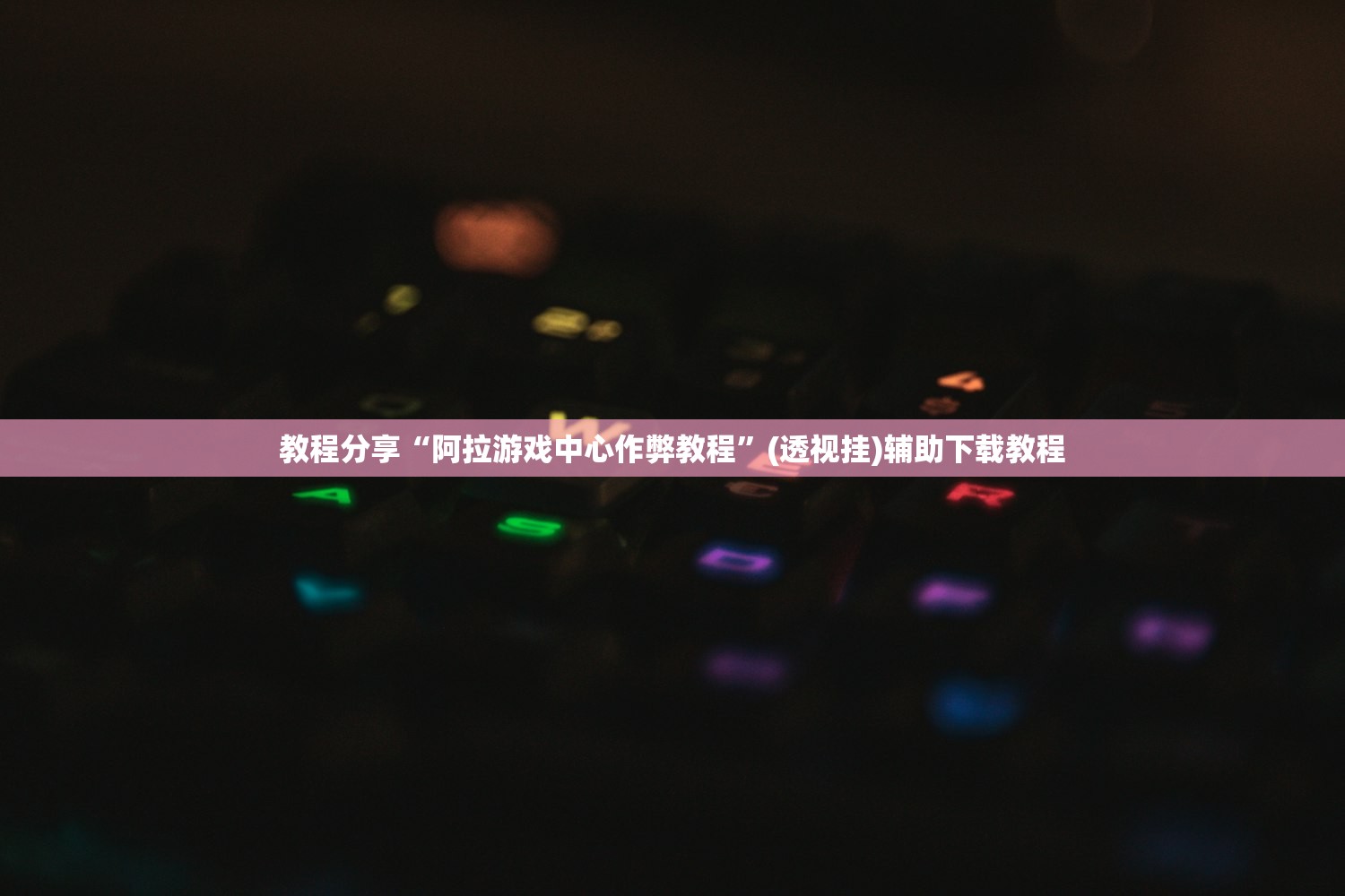 教程分享“阿拉游戏中心作弊教程”(透视挂)辅助下载教程